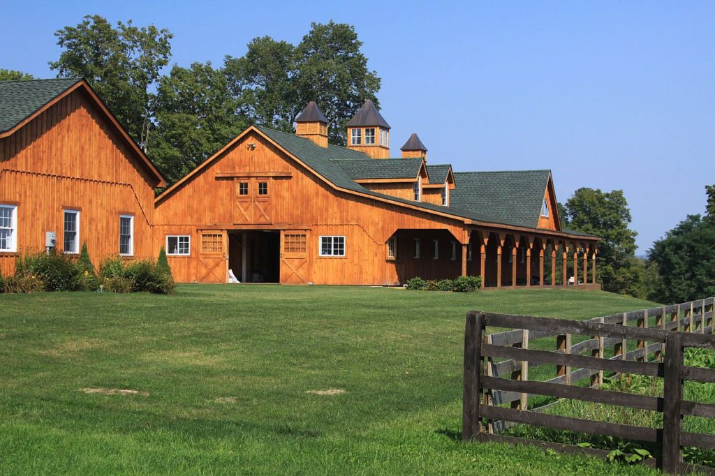 Beautiful barn - consider the barn present on a horse property before buying it. 